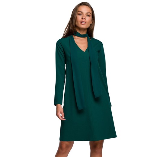 Sukienka trapezowa S233, Kolor zielony, Rozmiar S, Stylove Stylove L Primodo