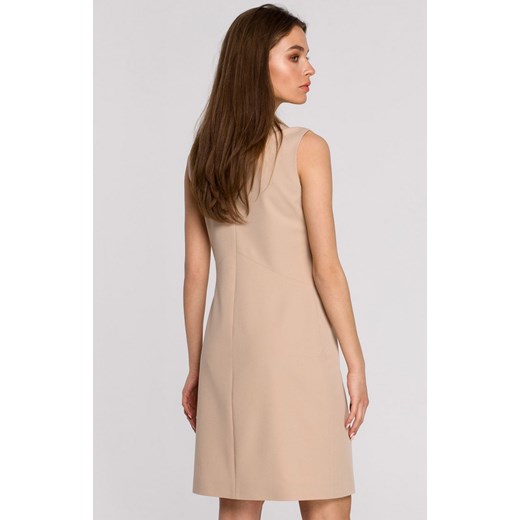 S258 sukienka żakietowa, Kolor beżowy, Rozmiar L, Stylove Stylove 2XL Primodo