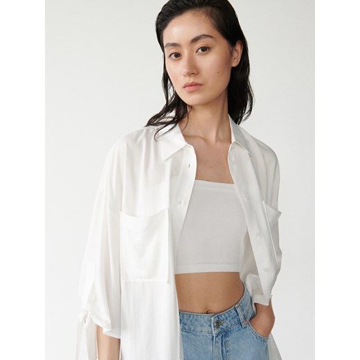 Reserved - Koszula z wiskozą - Kremowy Reserved 40 Reserved