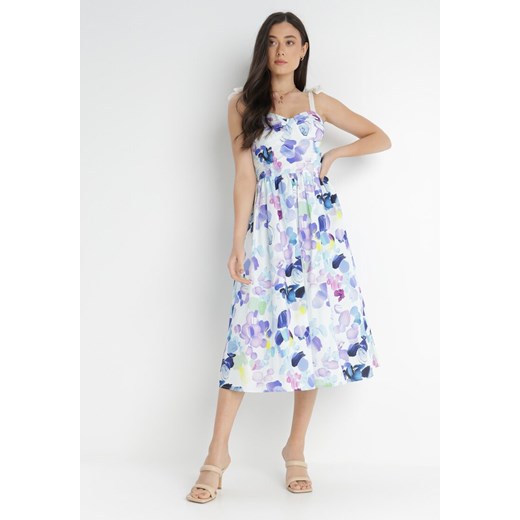 Biało-Niebieska Sukienka Androna ze sklepu Born2be Odzież w kategorii Sukienki - zdjęcie 140721458
