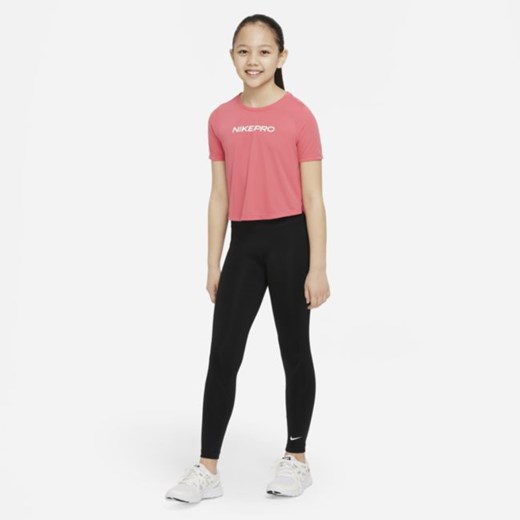 Koszulka dla dużych dzieci (dziewcząt) Nike Pro Dri-FIT One - Różowy Nike M Nike poland