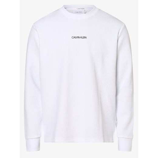 Calvin Klein - Męska bluza nierozpinana, biały Calvin Klein S vangraaf