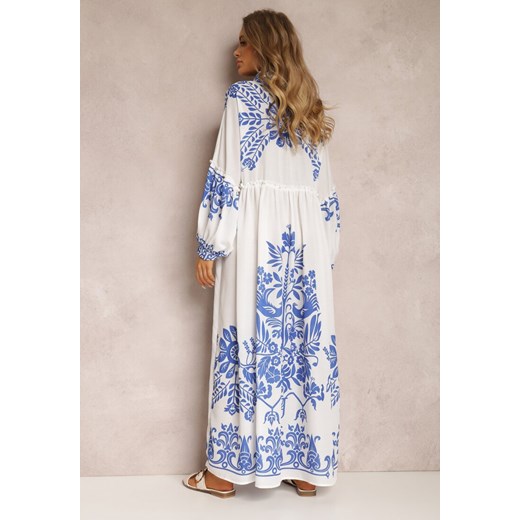 Biało-Niebieska Sukienka Thesippe Renee XL Renee odzież