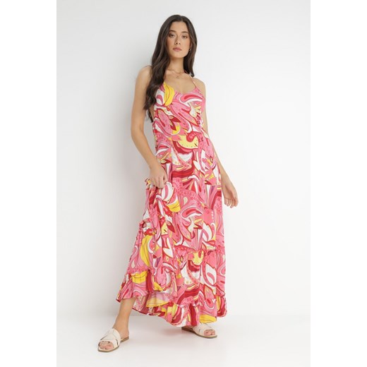 Różowa Sukienka Hyriope ze sklepu Born2be Odzież w kategorii Sukienki - zdjęcie 140775845