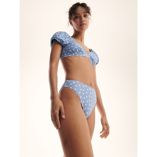 Reserved - Majtki bikini z wysokim stanem - Niebieski Reserved L Reserved