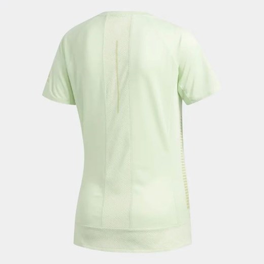 Zielona bluzka damska Adidas na wiosnę z okrągłym dekoltem 