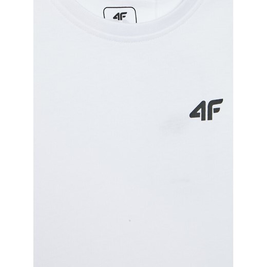 4F T-Shirt HJL22-JTSM001 Biały Regular Fit 134 MODIVO
