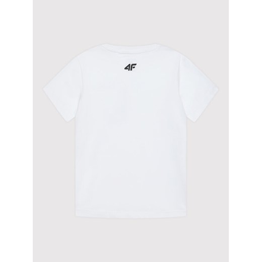 4F T-Shirt HJL22-JTSM001 Biały Regular Fit 128 MODIVO