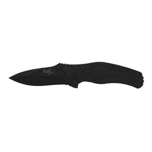 Nóż składany jednoręczny z metalową rękojeścią - czarny 