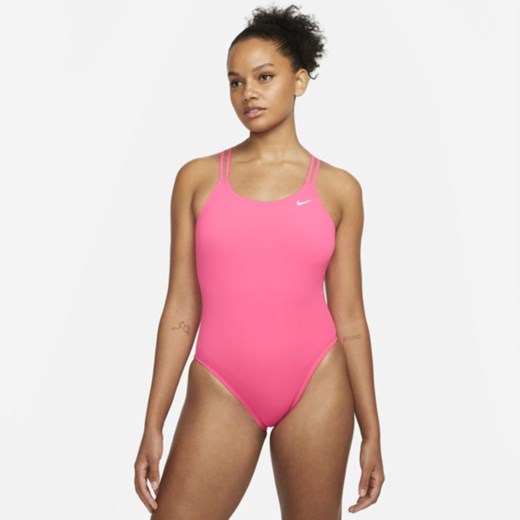 Jednoczęściowy damski kostium kąpielowy z ramiączkami krzyżowanymi na plecach Nike 36 Nike poland