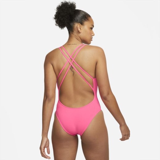 Jednoczęściowy damski kostium kąpielowy z ramiączkami krzyżowanymi na plecach Nike 30 Nike poland