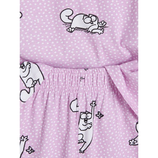 Reserved - Dwuczęściowa piżama Simon's Cat - Różowy Reserved XXL Reserved