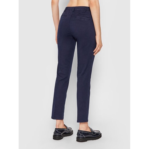 United Colors Of Benetton Chinosy 4GD7558S3 Granatowy Slim Fit United Colors Of Benetton 38 MODIVO okazyjna cena