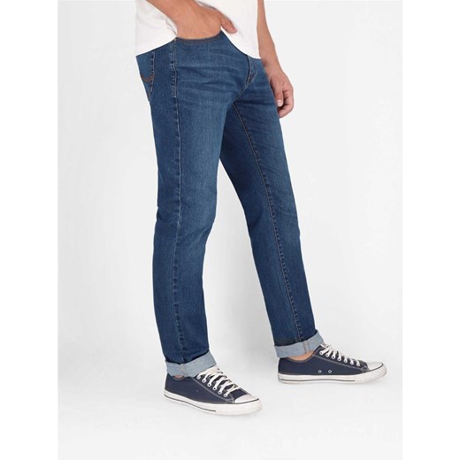 Niebieskie męskie jeansy z dużymi tylnymi kieszeniami, regularny fason D‑JERRY W34 L32 Volcano.pl