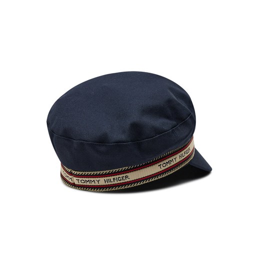 Tommy Hilfiger Czapka z daszkiem Th Logo Baker Boy AW0AW10254 Granatowy Tommy Hilfiger 00 promocja MODIVO
