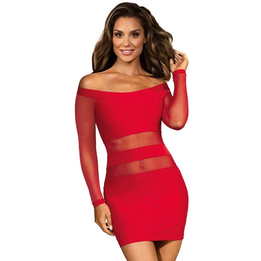 Sukienka V-9299, Kolor czerwony, Rozmiar L, Axami Axami S wyprzedaż Primodo