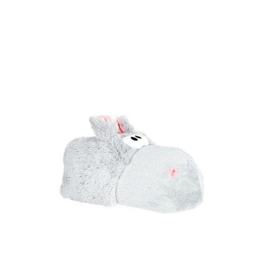 Grey Fluffy Hippo Slippers  newlook bialy 