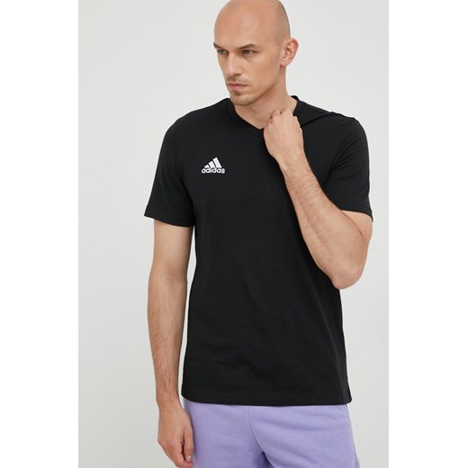 adidas Performance t-shirt Entrada 22 męski kolor czarny gładki HC0448 ze sklepu ANSWEAR.com w kategorii T-shirty męskie - zdjęcie 140996847