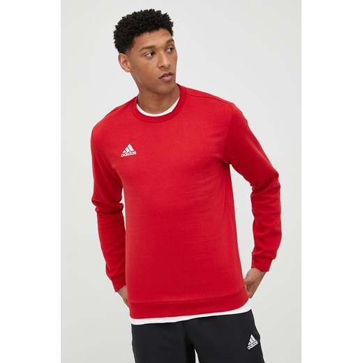 adidas Performance bluza Entrada 22 męska kolor czerwony z aplikacją  HB0577 ze sklepu ANSWEAR.com w kategorii Bluzy męskie - zdjęcie 140996985