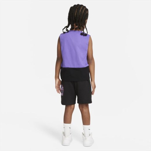 Zestaw koszulka bez rękawów i spodenki dla maluchów Jordan - Czerń Jordan 2T Nike poland