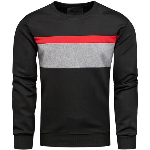 Bluza męska czarna Recea ze sklepu Recea.pl w kategorii Bluzy męskie - zdjęcie 141043127