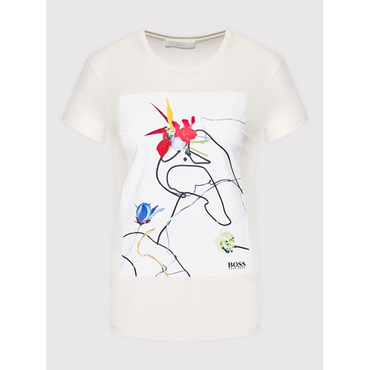 Boss T-Shirt C Elma2 50460544 Biały Regular Fit XS promocja MODIVO