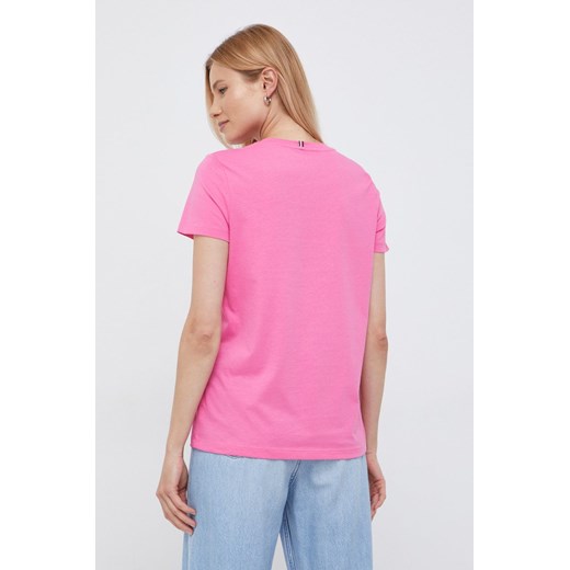 Tommy Hilfiger t-shirt bawełniany kolor różowy Tommy Hilfiger M ANSWEAR.com