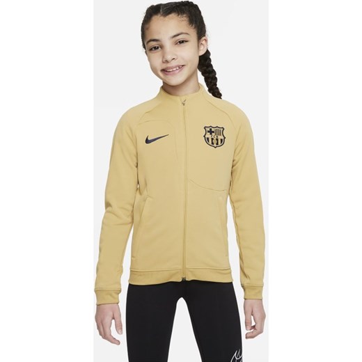 Kurtka piłkarska dla dużych dzieci Nike FC Barcelona Academy Pro - Brązowy Nike S Nike poland