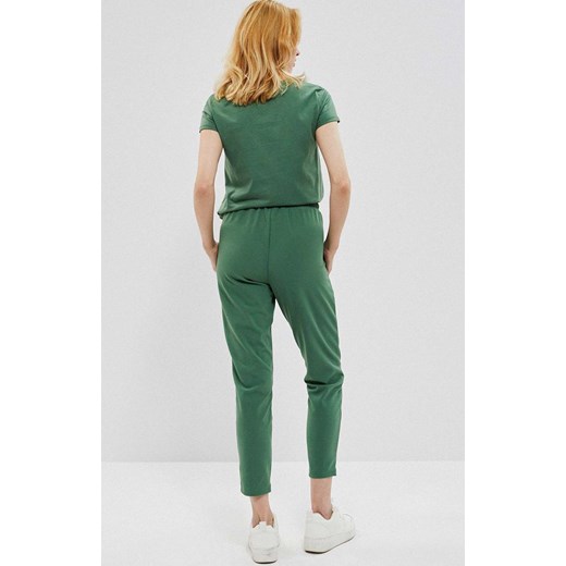 3700 Gładkie spodnie z wiązaniem, Kolor zielony, Rozmiar XS, Moodo S Primodo