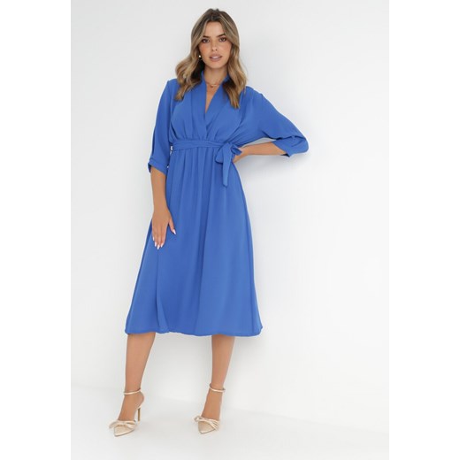 Niebieska Sukienka Rheniolea ze sklepu Born2be Odzież w kategorii Sukienki - zdjęcie 141153916