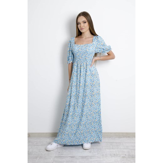 SUKIENKA MAXI W KWIATY - NIEBIESKA Olika L/XL olika.com.pl