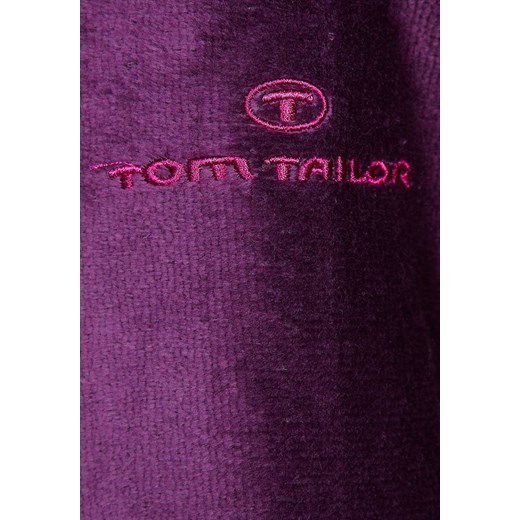 Tom Tailor BASIC VELOURS Szlafrok fioletowy zalando fioletowy długie