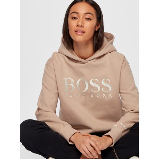 Boss Bluza C_Edelight_Active 50457385 Beżowy Relaxed Fit L MODIVO