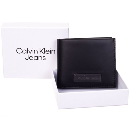 CALVIN KLEIN BEZPIECZNY PORTFEL MĘSKI INST RFID BIFOLD W/COIN BLACK K50K509504 UNI okazja messimo