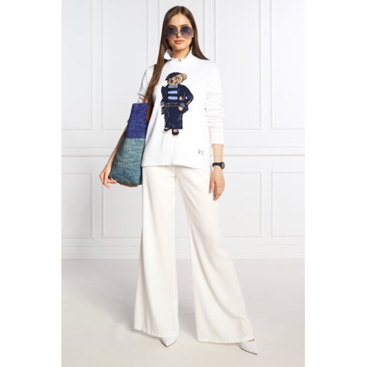 POLO RALPH LAUREN Sweter | Regular Fit | z dodatkiem lnu Polo Ralph Lauren M okazja Gomez Fashion Store