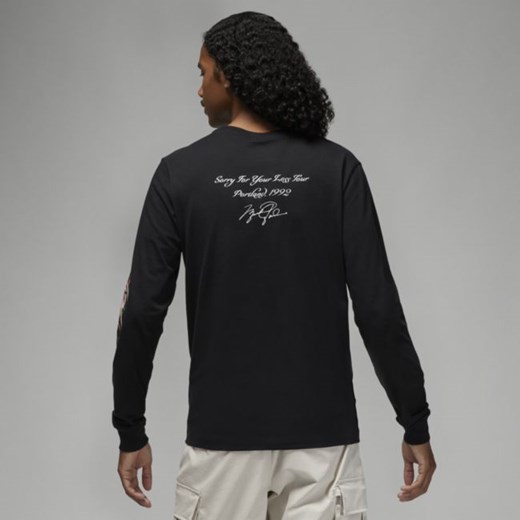 Męski T-shirt z długim rękawem Jordan Brand Sorry - Czerń Jordan XL Nike poland wyprzedaż