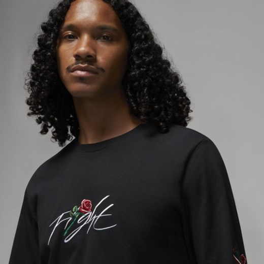 Męski T-shirt z długim rękawem Jordan Brand Sorry - Czerń Jordan 2XL promocyjna cena Nike poland