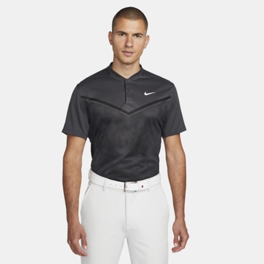 Męska koszulka polo do golfa z nadrukiem Nike Dri-FIT ADV Tiger Woods - Szary Nike S Nike poland