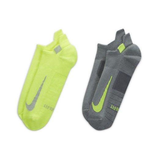 Skarpety biegowe do kostki Nike Multiplier (2 pary) - Wielokolorowe Nike M Nike poland