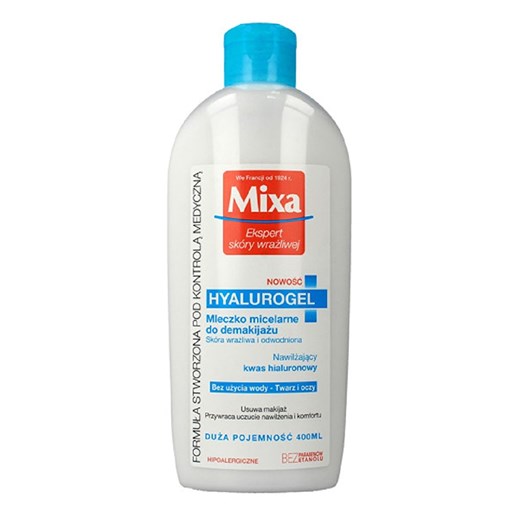 MIXA Ekspert Skóry Wrażliwej Hyalurogel mleczko micelarne do demakijażu 400ml, onesize Primodo okazja