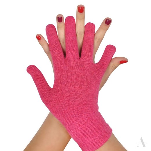 Jednokolorowe elastyczne rękawiczki damskie pastelowy róż Chrl uniwersalny Evangarda.pl wyprzedaż