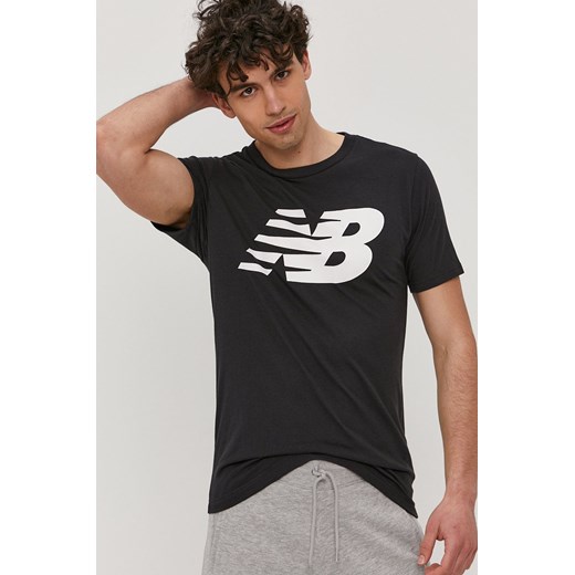New Balance T-shirt męski kolor czarny z nadrukiem New Balance M ANSWEAR.com