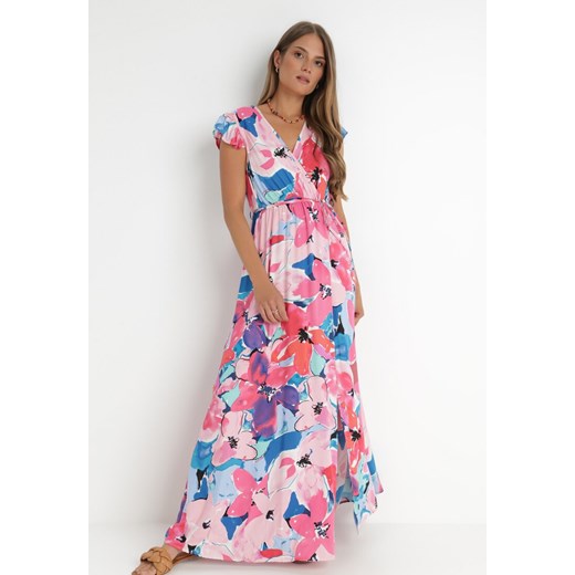 Różowa Sukienka Riri ze sklepu Born2be Odzież w kategorii Sukienki - zdjęcie 141342225
