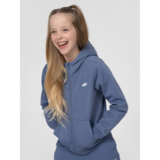 Bluza dresowa rozpinana z kapturem dziewczęca 122,128,134,140,146,152,158,164 4F