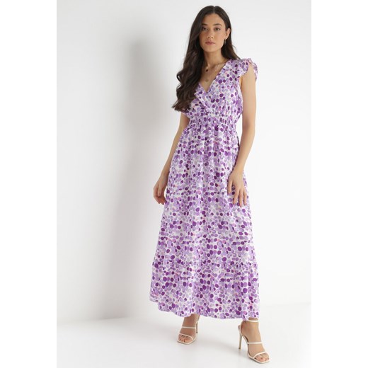 Fioletowa Sukienka Timaia ze sklepu Born2be Odzież w kategorii Sukienki - zdjęcie 141372138