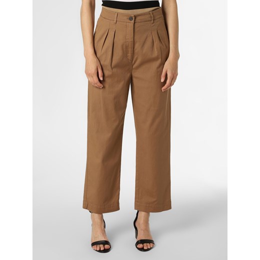 Weekend Max Mara Spodnie Kobiety Bawełna nugatowy jednolity ze sklepu vangraaf w kategorii Spodnie damskie - zdjęcie 141402289
