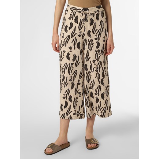 comma casual identity Spodnie Kobiety Sztuczne włókno beżowy wzorzysty ze sklepu vangraaf w kategorii Spodnie damskie - zdjęcie 141402308