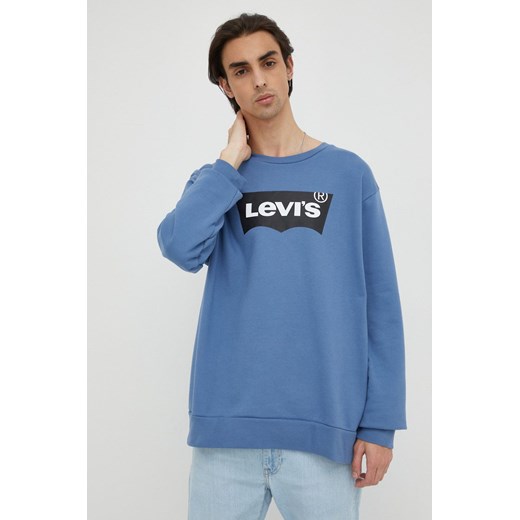 Levi&apos;s bluza bawełniana męska  z nadrukiem ze sklepu ANSWEAR.com w kategorii Bluzy męskie - zdjęcie 141418896