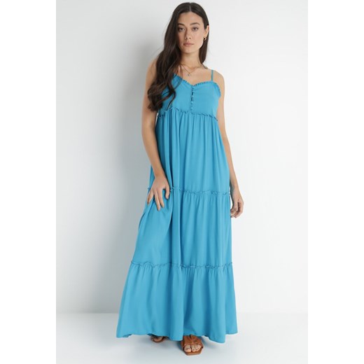 Niebieska Sukienka Cilaris ze sklepu Born2be Odzież w kategorii Sukienki - zdjęcie 141435825