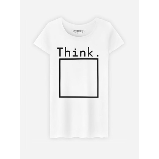 T-shirt "Think" w kolorze białym Wooop XL promocja Limango Polska